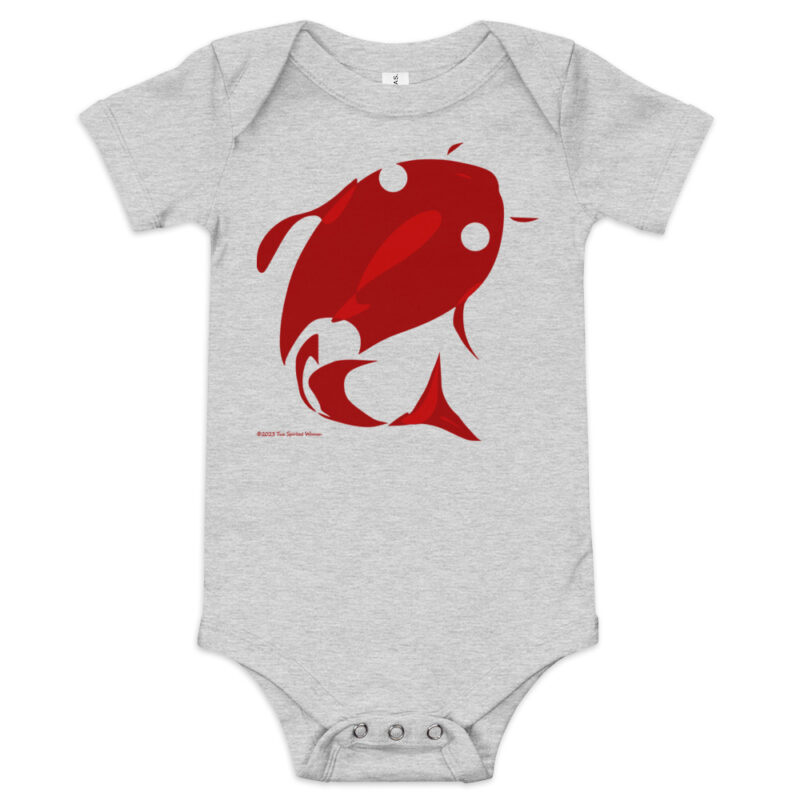 FISH I (red, white) - Baby Onesie