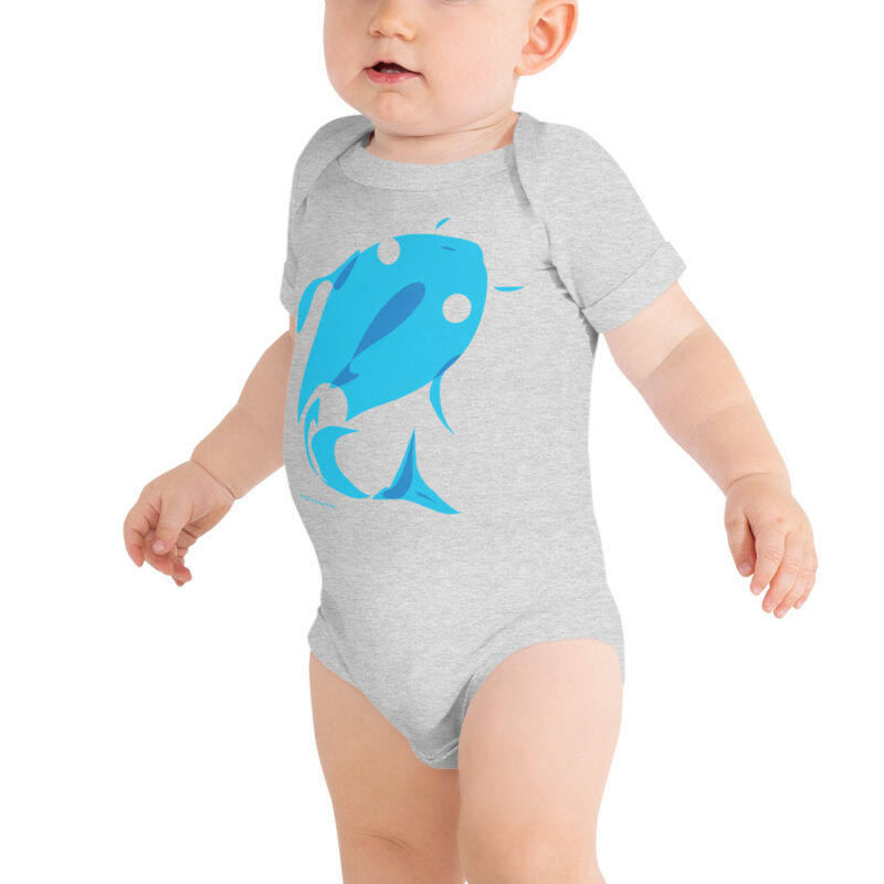 BLUE FISH - Baby Onesie - Image 2