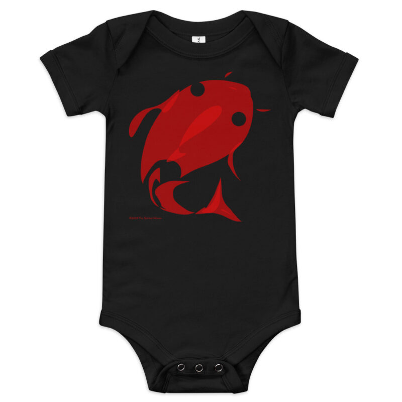 FISH I (red, white) - Baby Onesie - Image 2