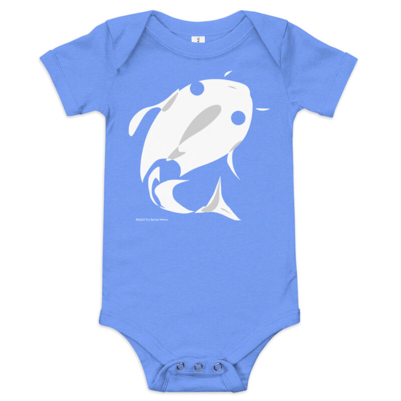 FISH I (red, white) - Baby Onesie - Image 4