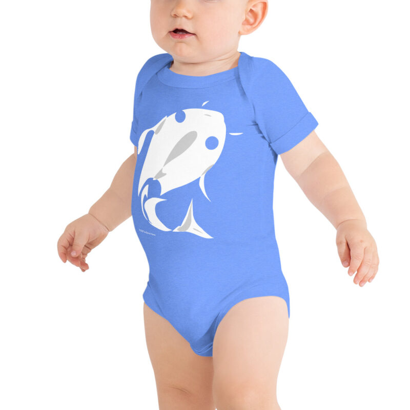FISH I (red, white) - Baby Onesie - Image 8