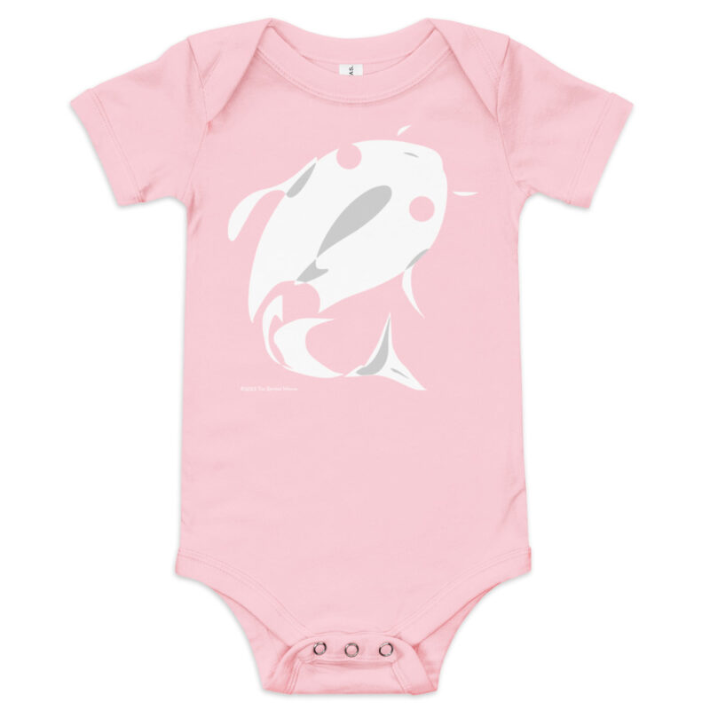 FISH I (red, white) - Baby Onesie - Image 5