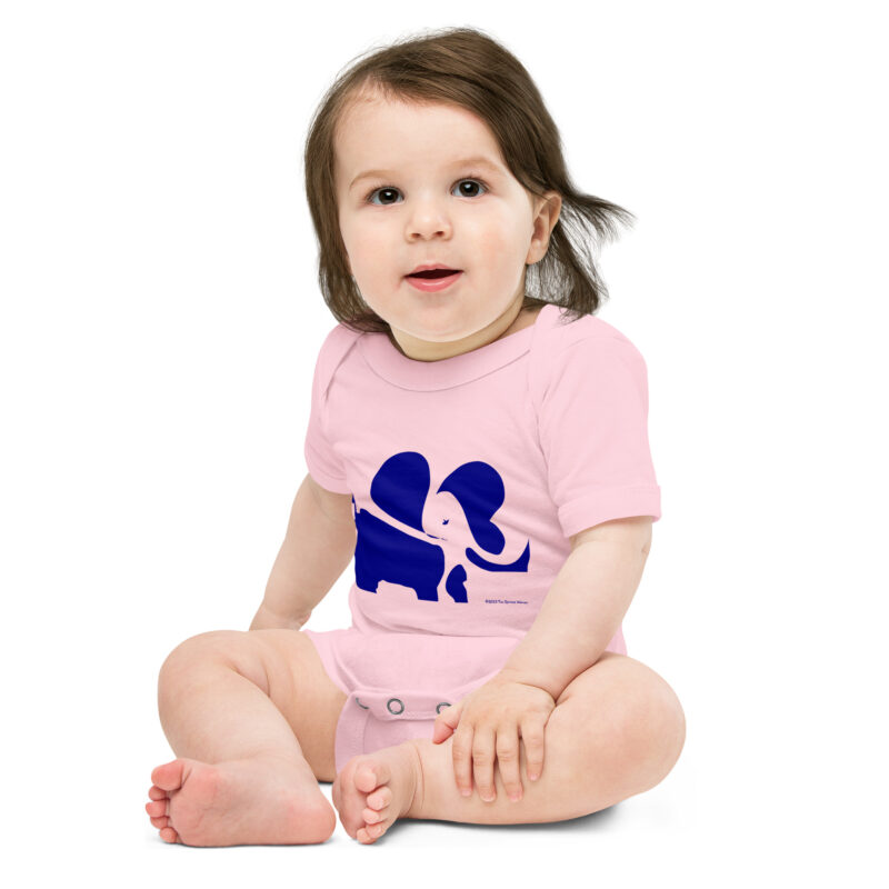 BLUE ELEPHANT - Baby Onesie - Image 2