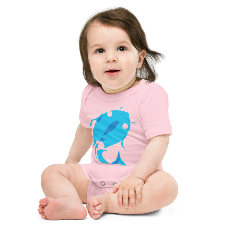 BLUE FISH - Baby Onesie