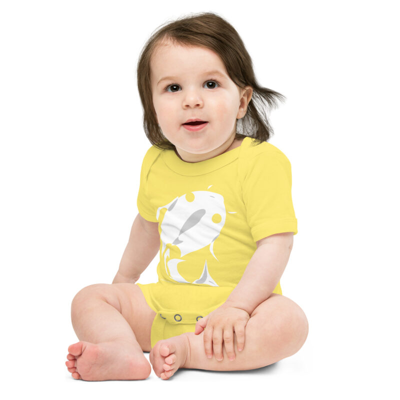 FISH I (red, white) - Baby Onesie - Image 9