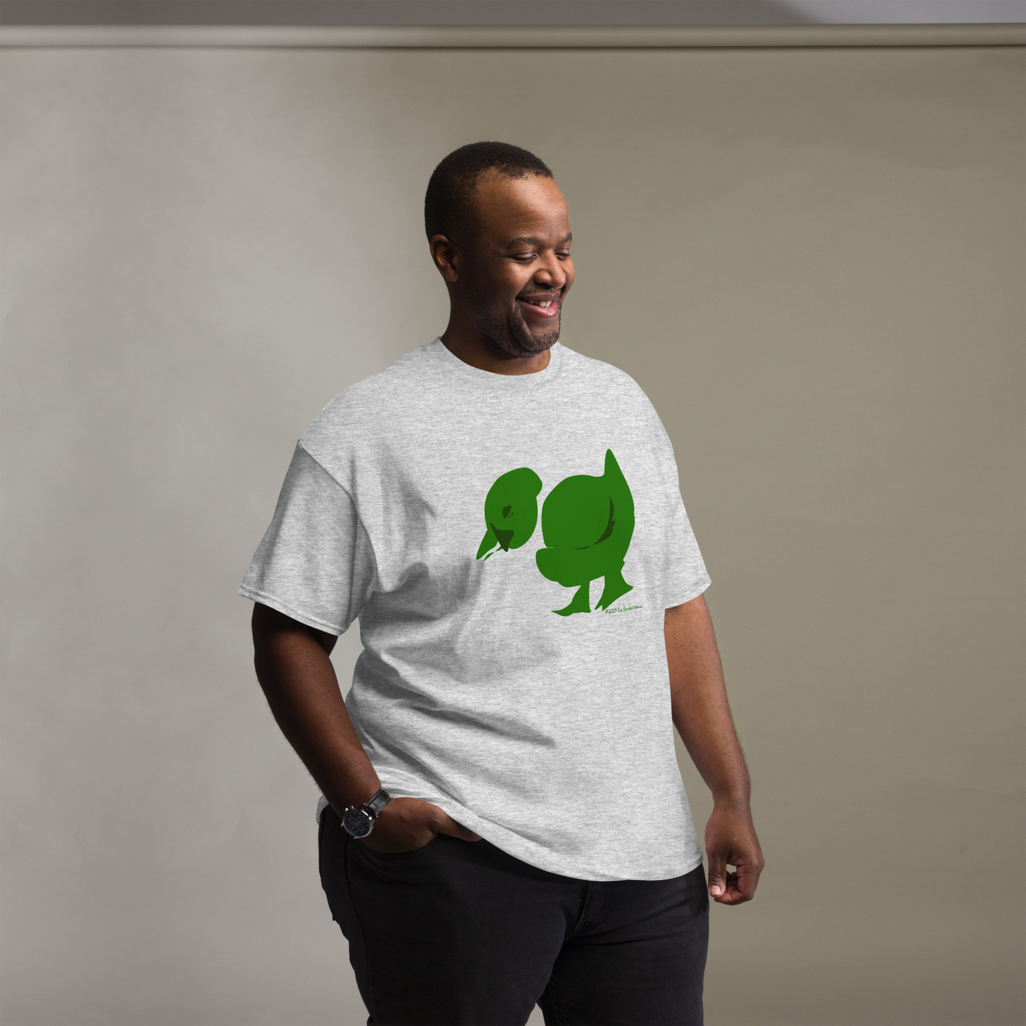 GREEN/WHITE DUCK - Men's Classic T-Shirt - Image 20