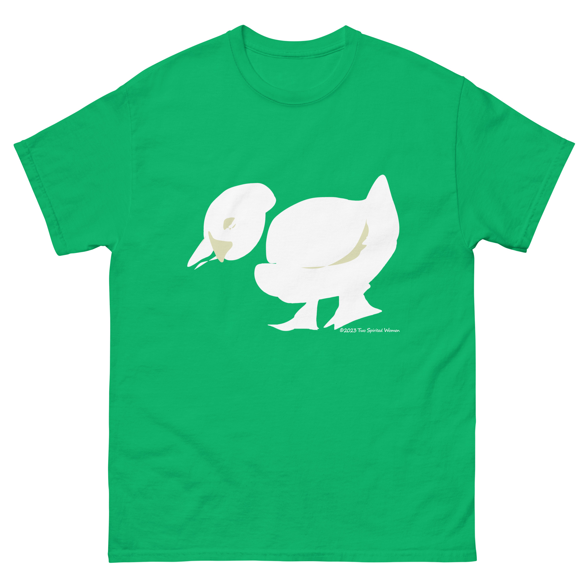 GREEN/WHITE DUCK - Men's Classic T-Shirt - Image 6