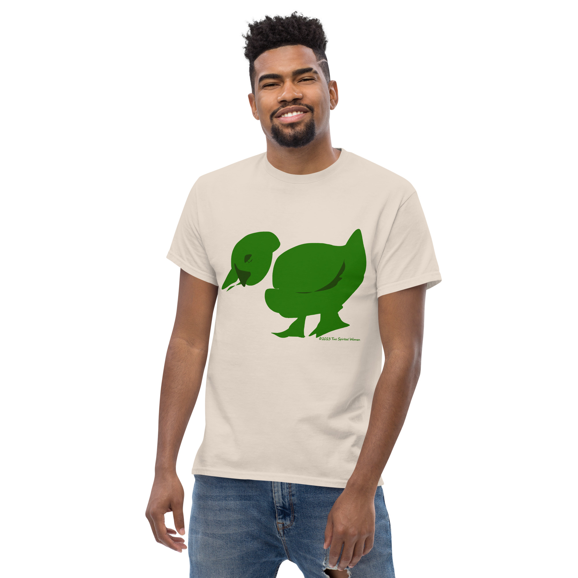 GREEN/WHITE DUCK - Men's Classic T-Shirt - Image 21
