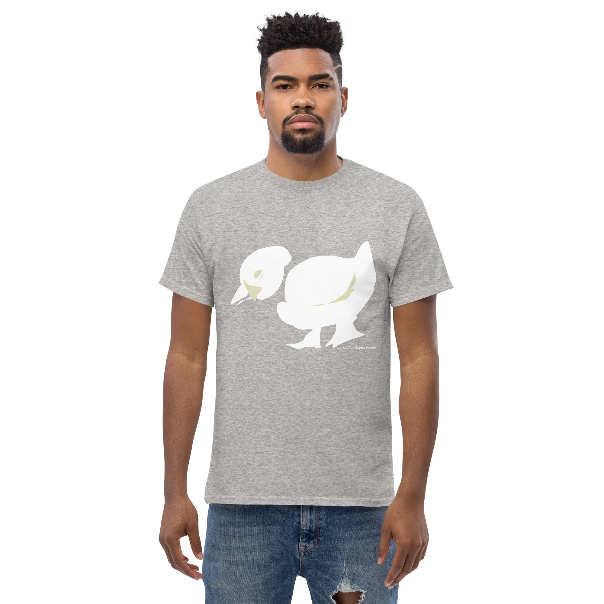 GREEN/WHITE DUCK - Men's Classic T-Shirt - Image 19