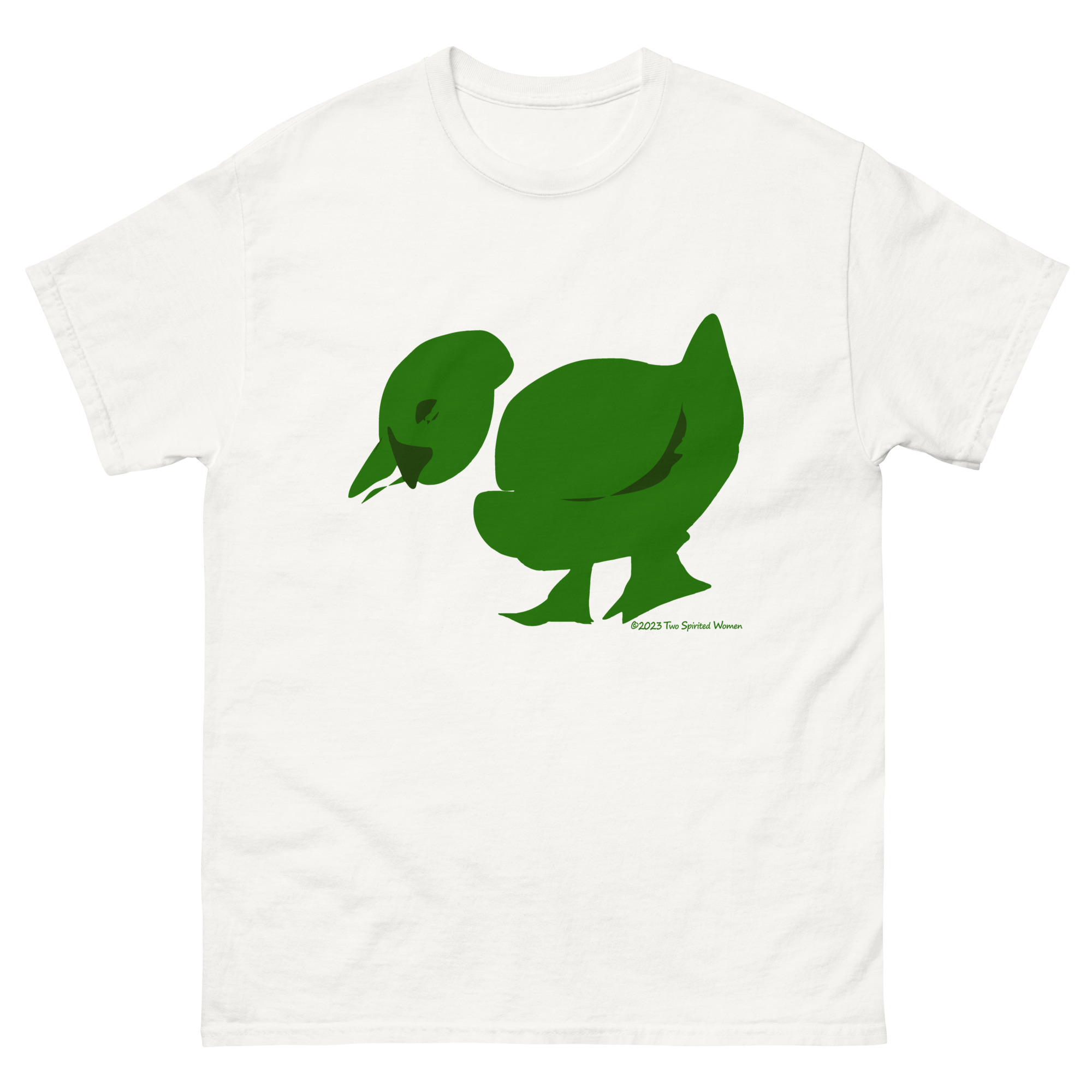 GREEN/WHITE DUCK - Men's Classic T-Shirt - Image 15