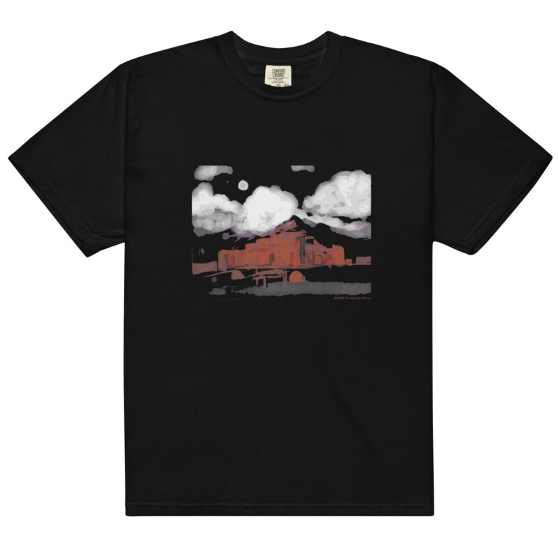 TAOS PUEBLO NIGHT - Unisex Soft Heavyweight Tee - Image 14