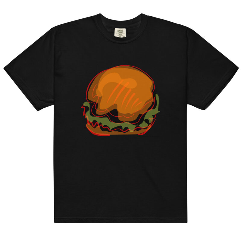 BURGER - Unisex Soft Heavyweight Tee - Image 2