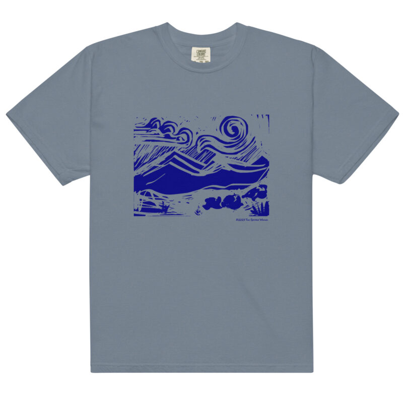 BLUE MOUNTAINS - Unisex Soft Heavyweight Tee - Image 7