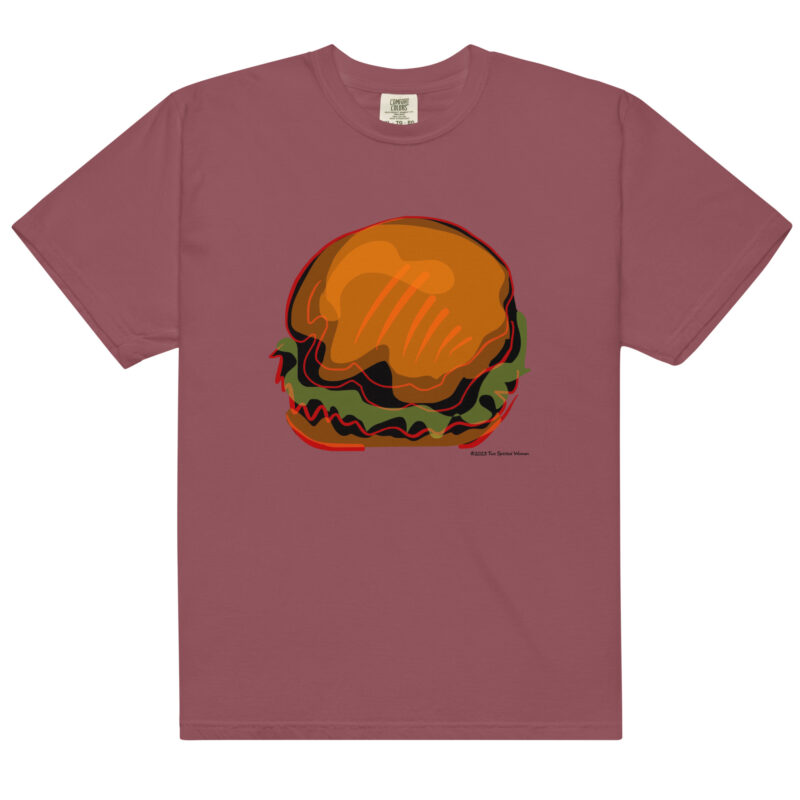 BURGER - Unisex Soft Heavyweight Tee - Image 5