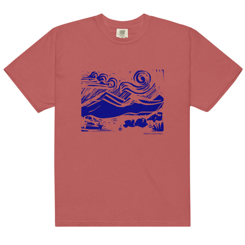 BLUE MOUNTAINS - Unisex Soft Heavyweight Tee - Image 4