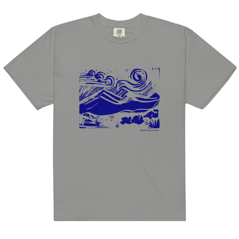 BLUE MOUNTAINS - Unisex Soft Heavyweight Tee - Image 9