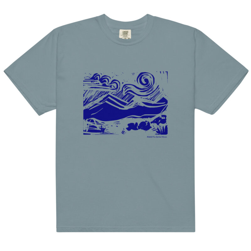 BLUE MOUNTAINS - Unisex Soft Heavyweight Tee - Image 8