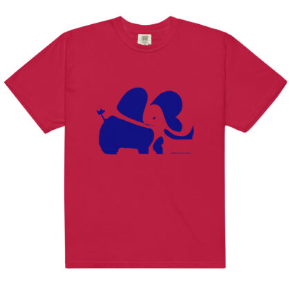 ELEPHANT II (blue/red) - Unisex Soft Heavyweight Tee