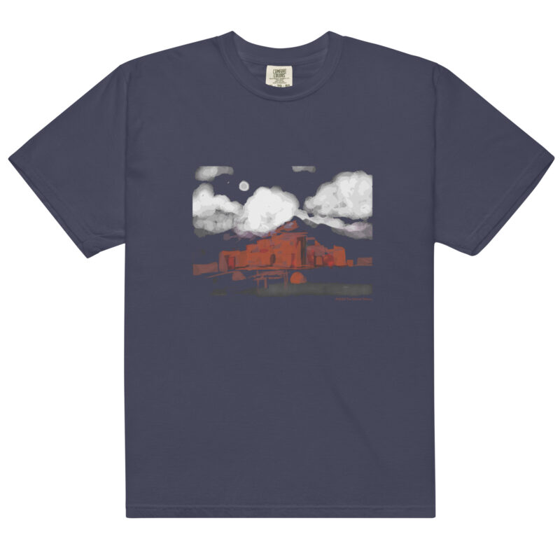 TAOS PUEBLO NIGHT - Unisex Soft Heavyweight Tee - Image 15