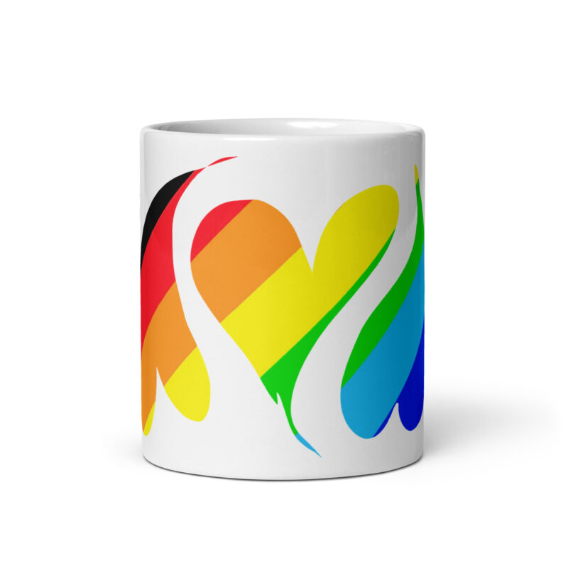 HEARTS OF PRIDE - White Mug, 11, 15 & 20 oz - Image 3