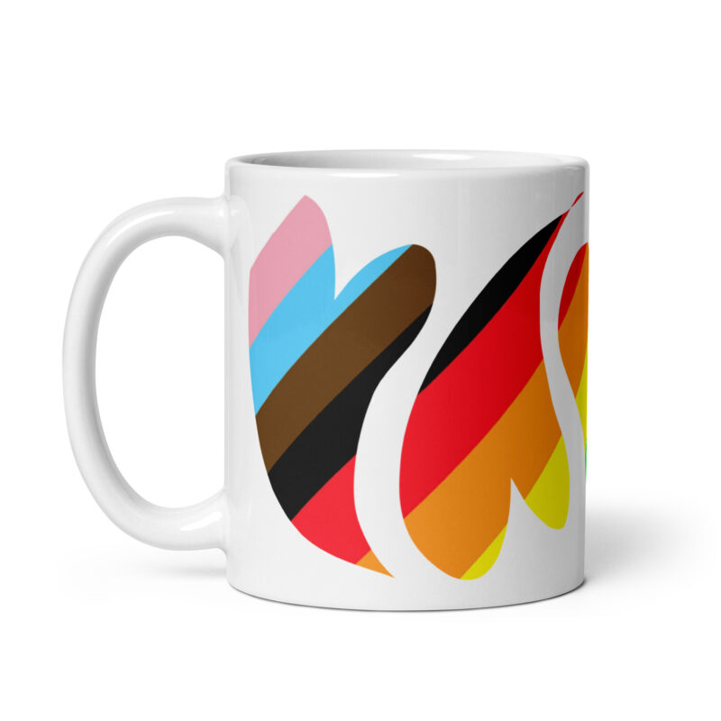 HEARTS OF PRIDE - White Mug, 11, 15 & 20 oz - Image 2