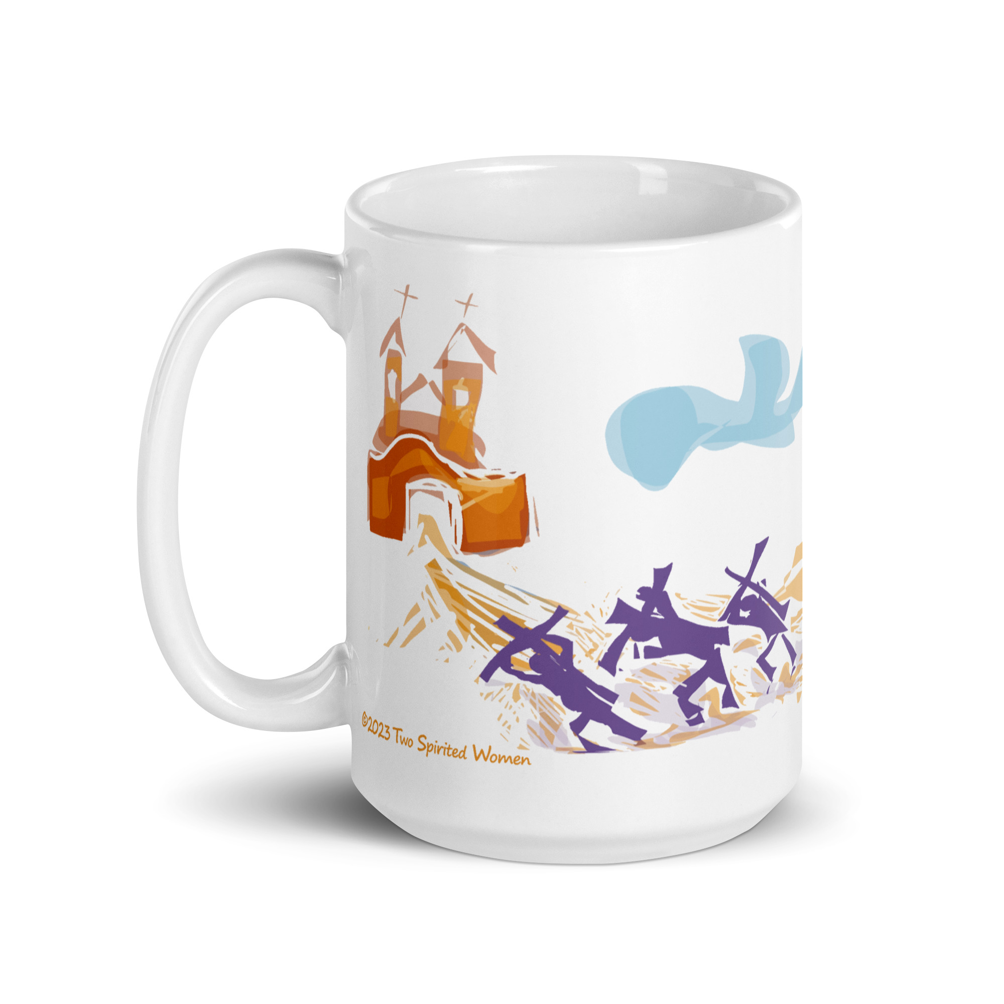 CHIMAYO PILGRIMAGE - White Mug, 11, 15 & 20 oz - Image 4