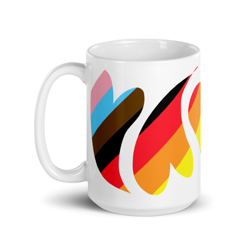 HEARTS OF PRIDE - White Mug, 11, 15 & 20 oz - Image 5
