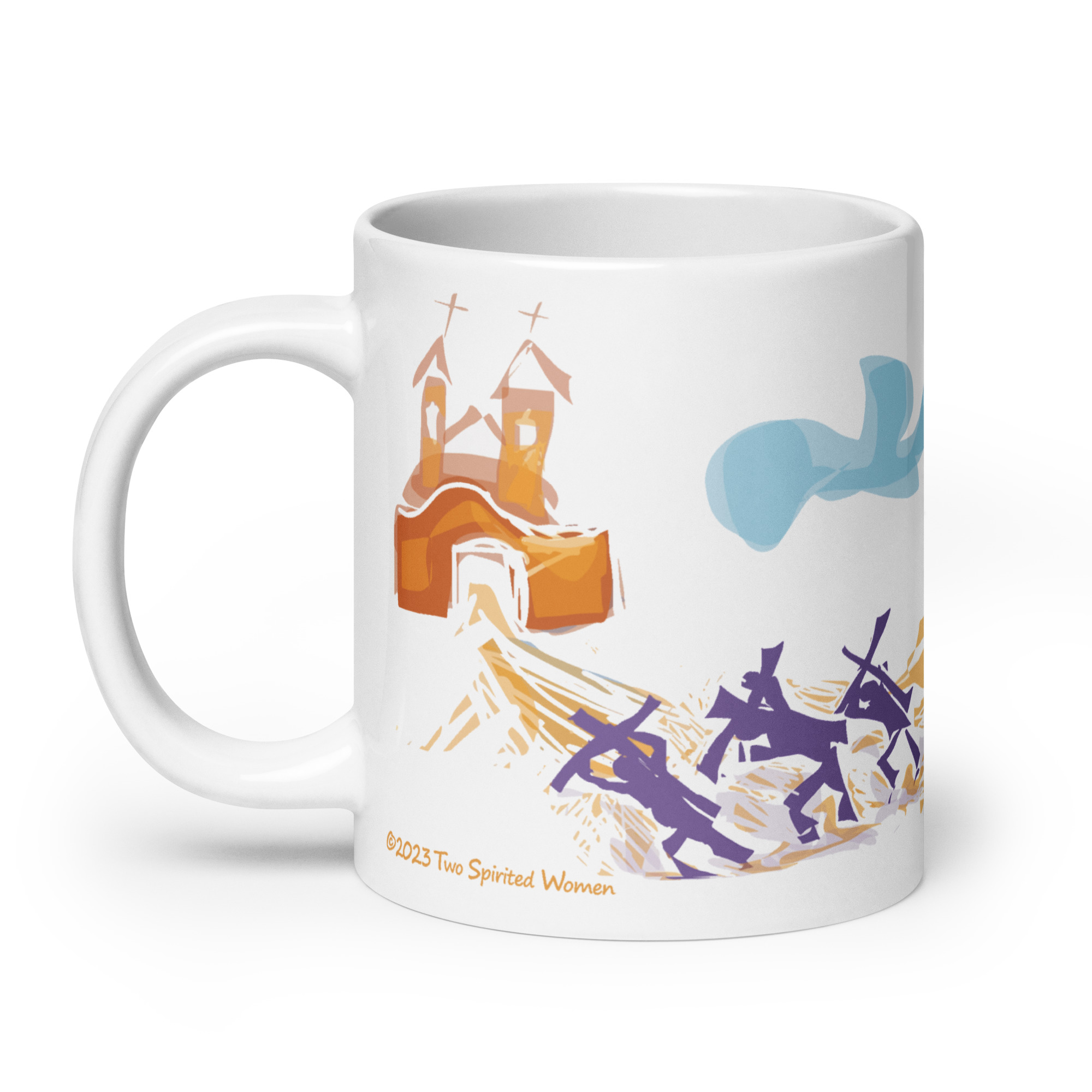 CHIMAYO PILGRIMAGE - White Mug, 11, 15 & 20 oz - Image 6