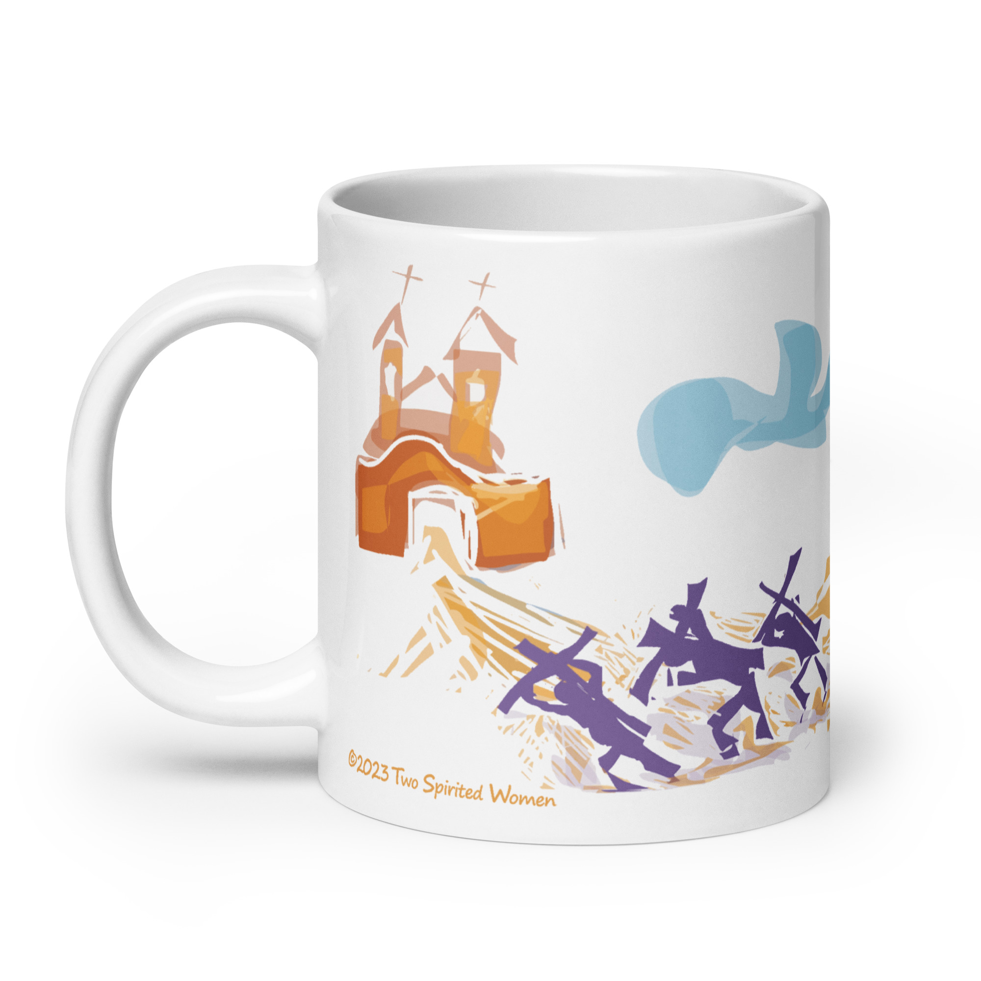 CHIMAYO PILGRIMAGE - White Mug, 11, 15 & 20 oz - Image 10