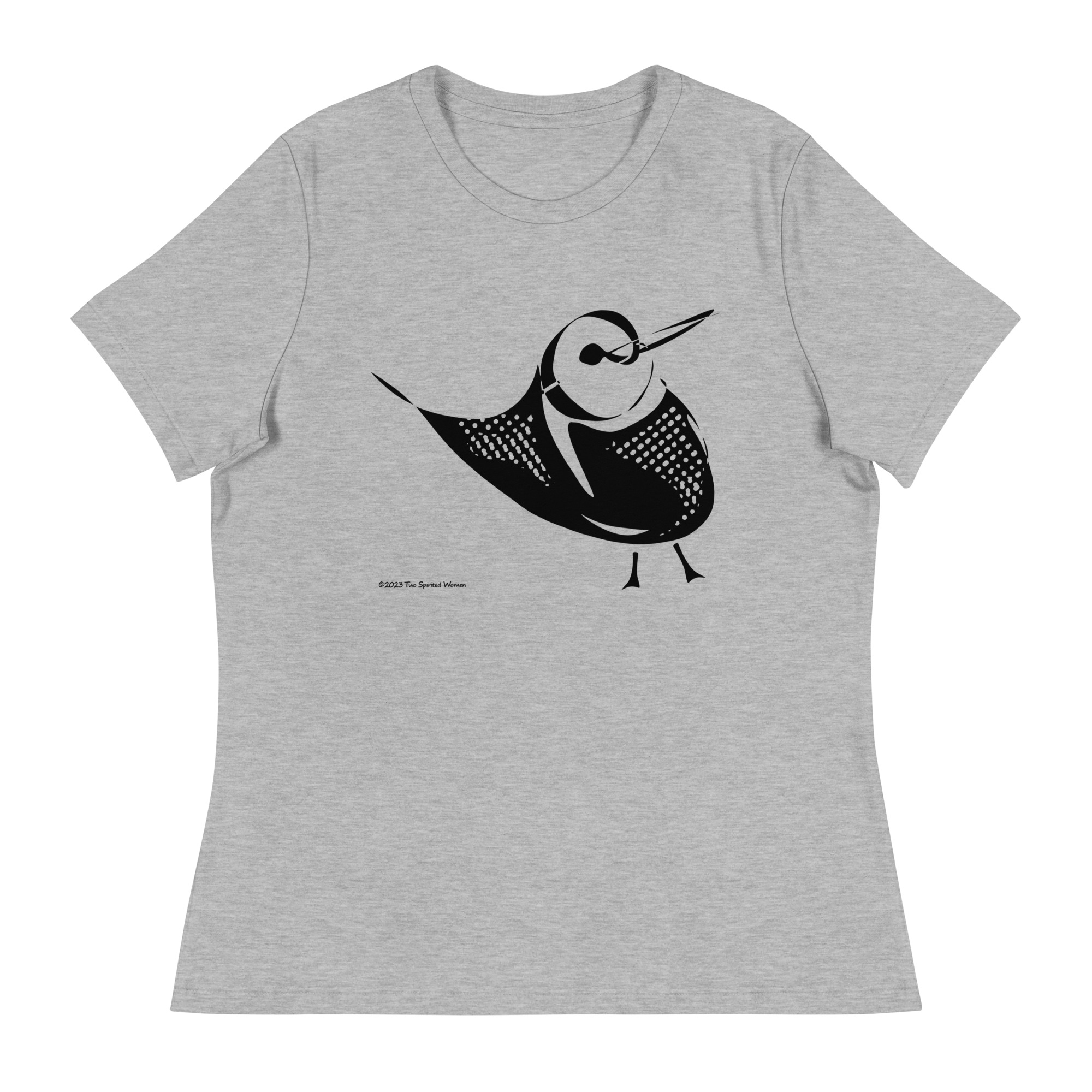 PERKY BIRD (black/white) - Women's Relaxed T-Shirt - Image 8