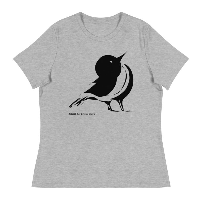 SONGBIRD (black/white) - Women's Relaxed T-Shirt - Image 10