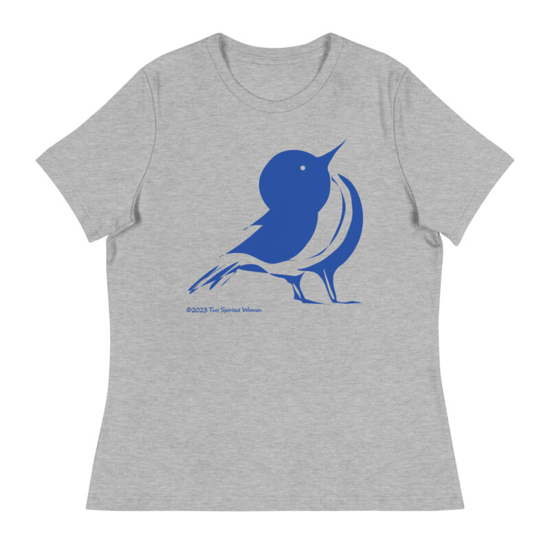 SONGBIRD (blue) - Women's Relaxed T-Shirt - Image 10