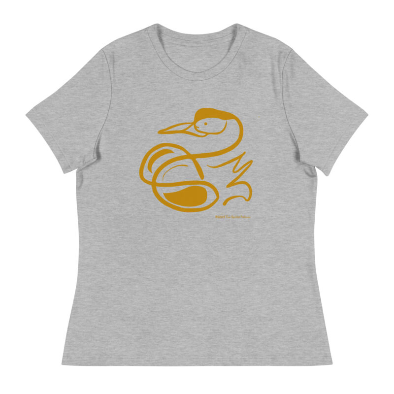 SWAN (gold) - Women's Relaxed T-Shirt - Image 6