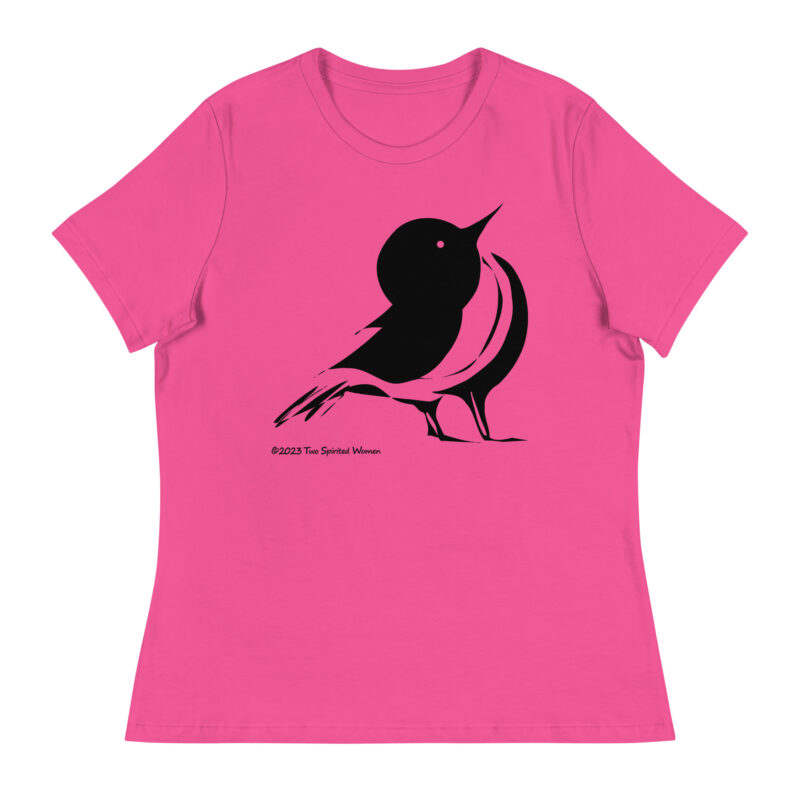 SONGBIRD (black/white) - Women's Relaxed T-Shirt - Image 5