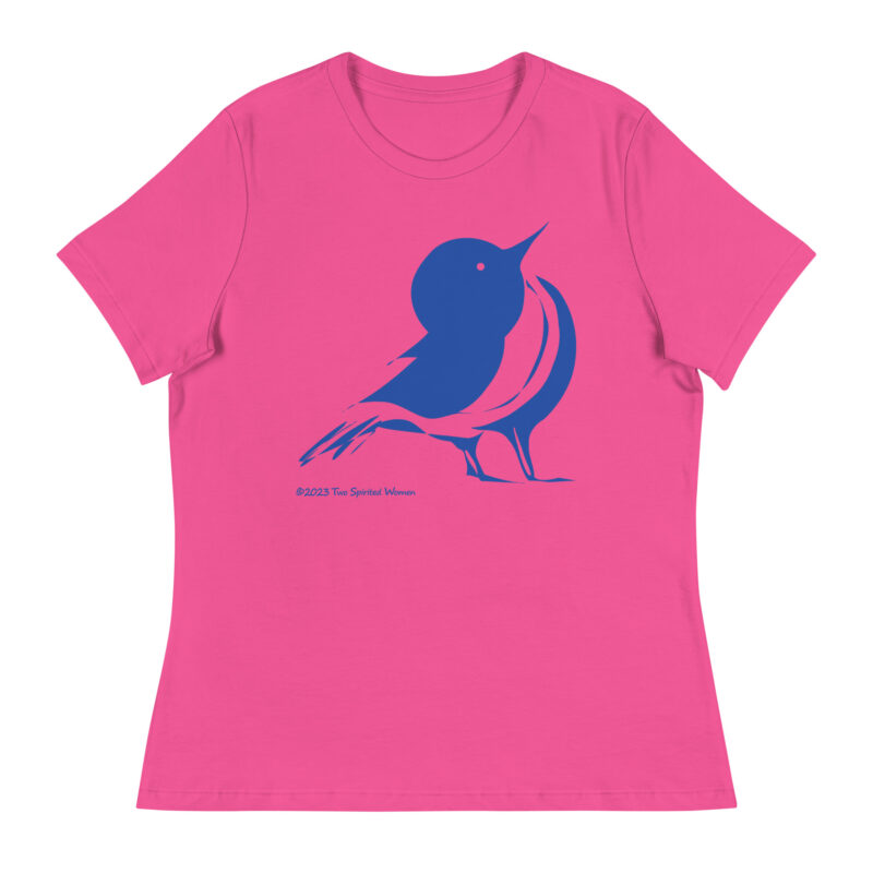 SONGBIRD (blue) - Women's Relaxed T-Shirt - Image 5