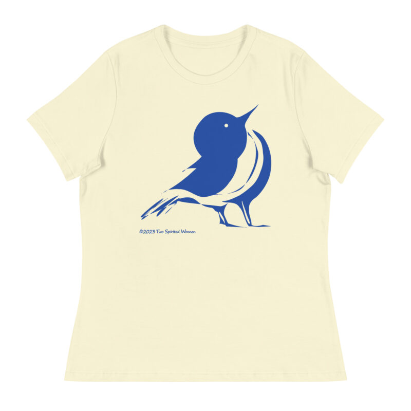 SONGBIRD (blue) - Women's Relaxed T-Shirt - Image 15