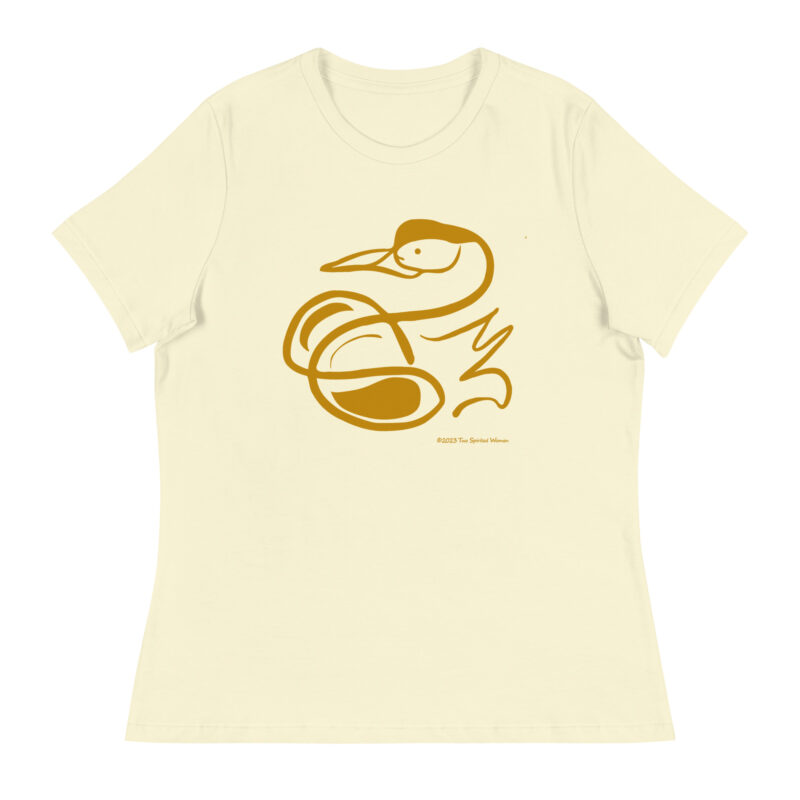 SWAN (gold) - Women's Relaxed T-Shirt - Image 11