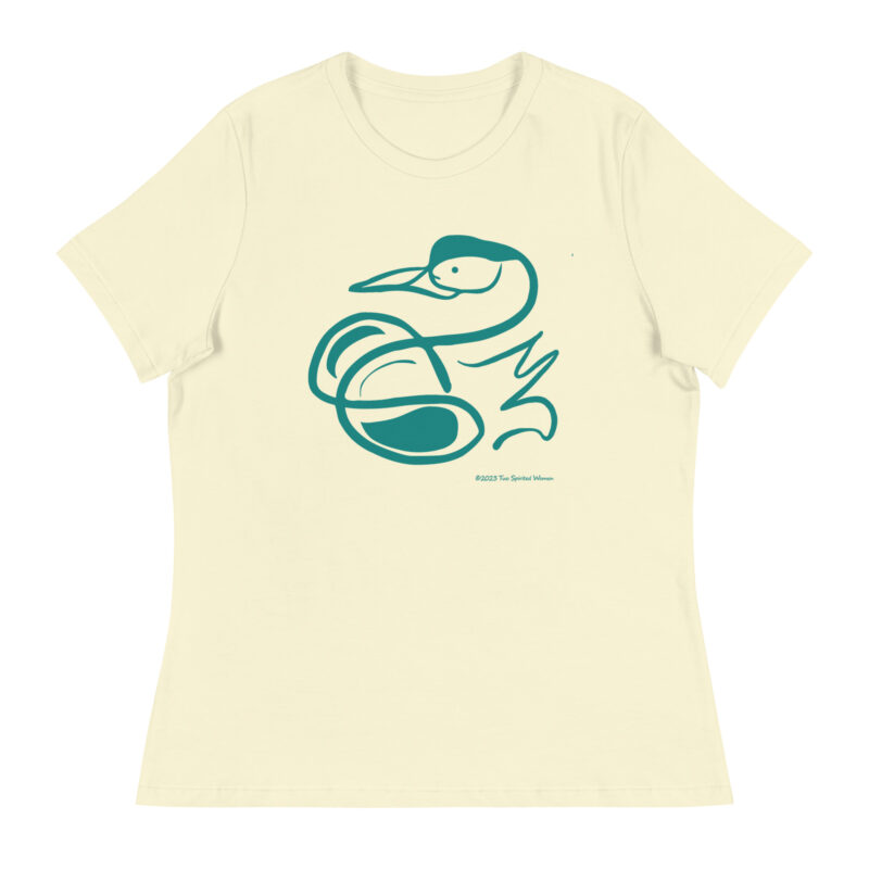 SWAN (teal) - Women's Relaxed T-Shirt - Image 14