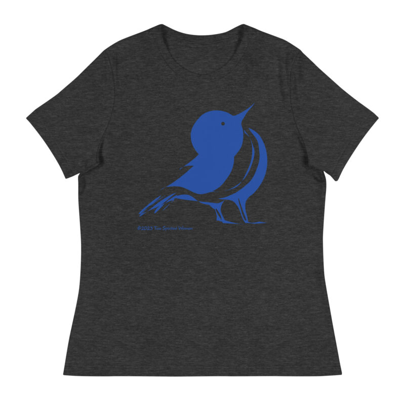 SONGBIRD (blue) - Women's Relaxed T-Shirt - Image 3