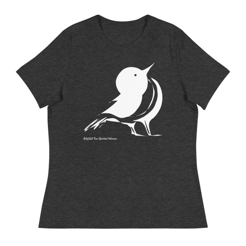 SONGBIRD (black/white) - Women's Relaxed T-Shirt - Image 4