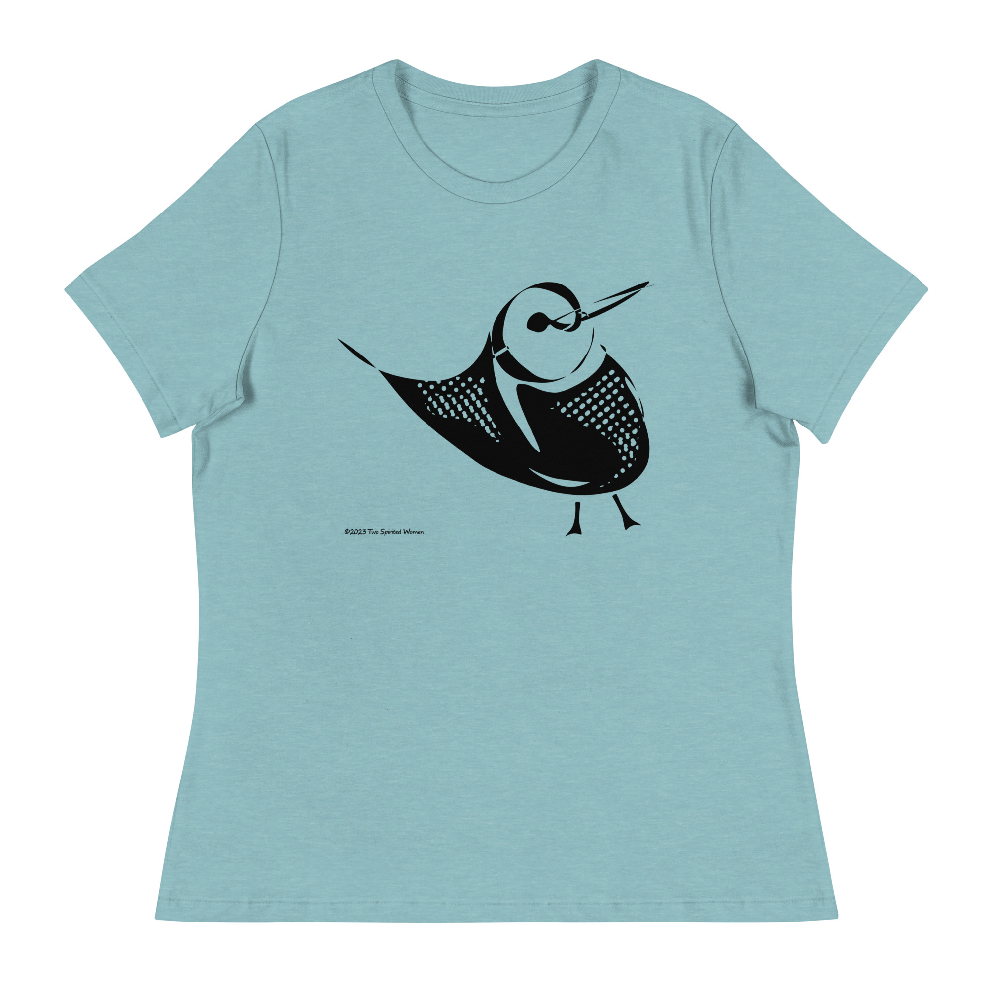PERKY BIRD (black/white) - Women's Relaxed T-Shirt - Image 7