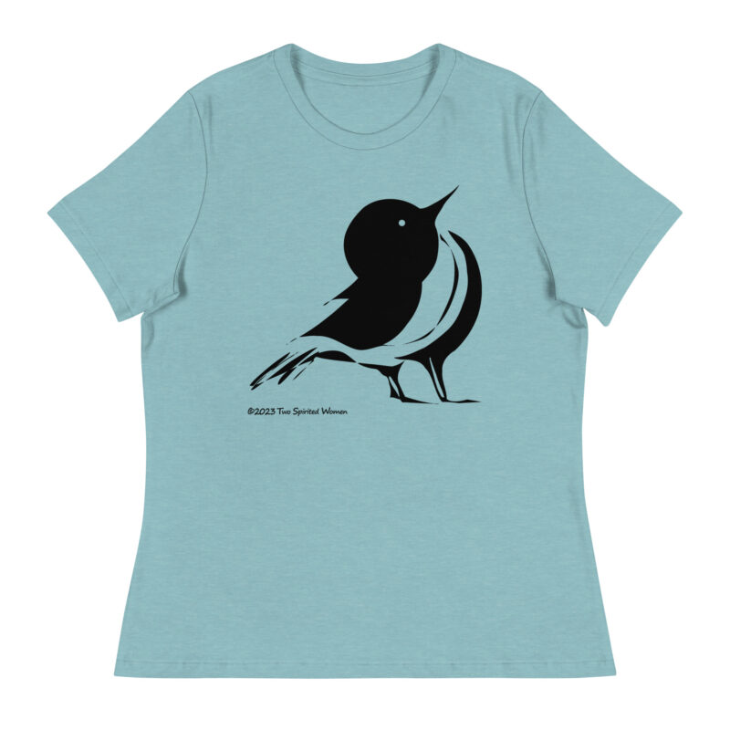 SONGBIRD (black/white) - Women's Relaxed T-Shirt - Image 9