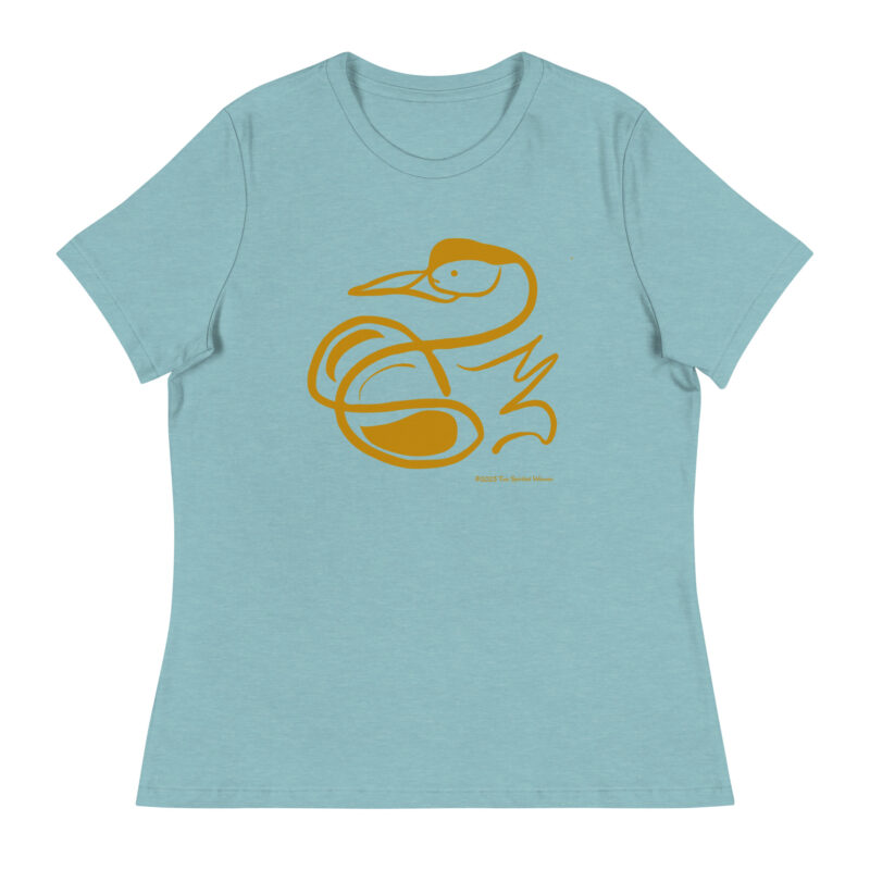 SWAN (gold) - Women's Relaxed T-Shirt - Image 5