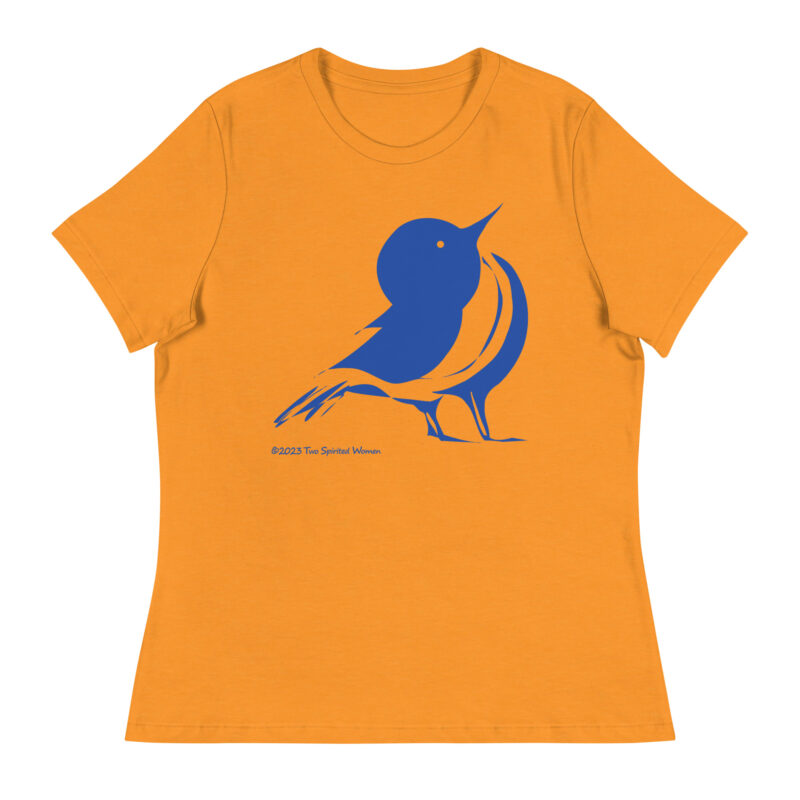 SONGBIRD (blue) - Women's Relaxed T-Shirt - Image 8