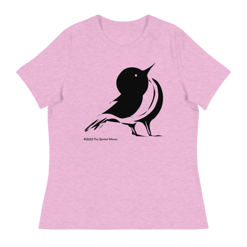 SONGBIRD (black/white) - Women's Relaxed T-Shirt - Image 12