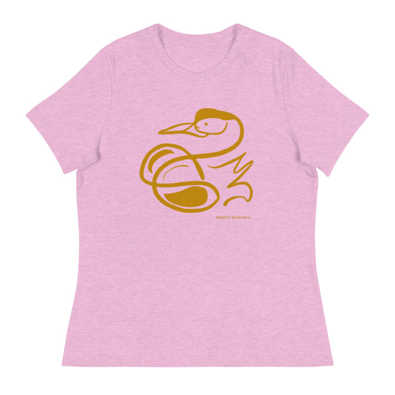 SWAN (gold) - Women's Relaxed T-Shirt - Image 8