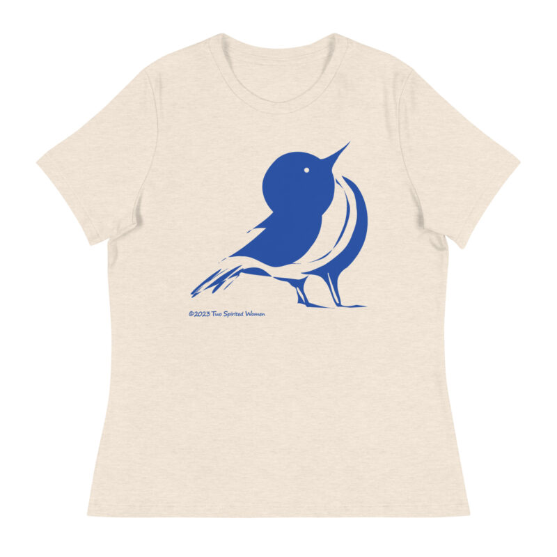 SONGBIRD (blue) - Women's Relaxed T-Shirt - Image 14