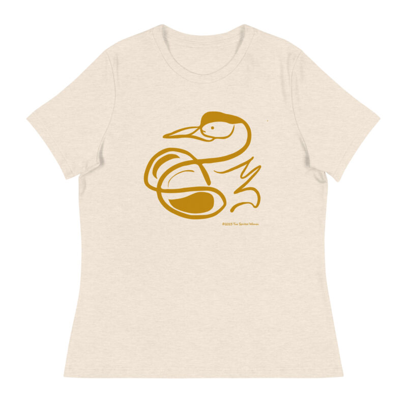 SWAN (gold) - Women's Relaxed T-Shirt - Image 10