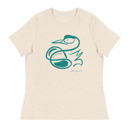 SWAN (teal) - Women's Relaxed T-Shirt