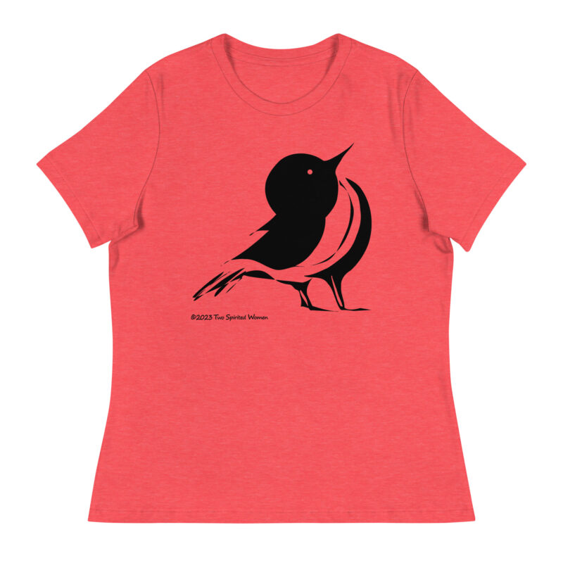SONGBIRD (black/white) - Women's Relaxed T-Shirt
